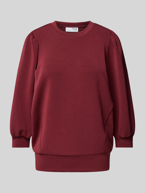 Selected Femme Tenny 3/4 sweat top Zinfandel